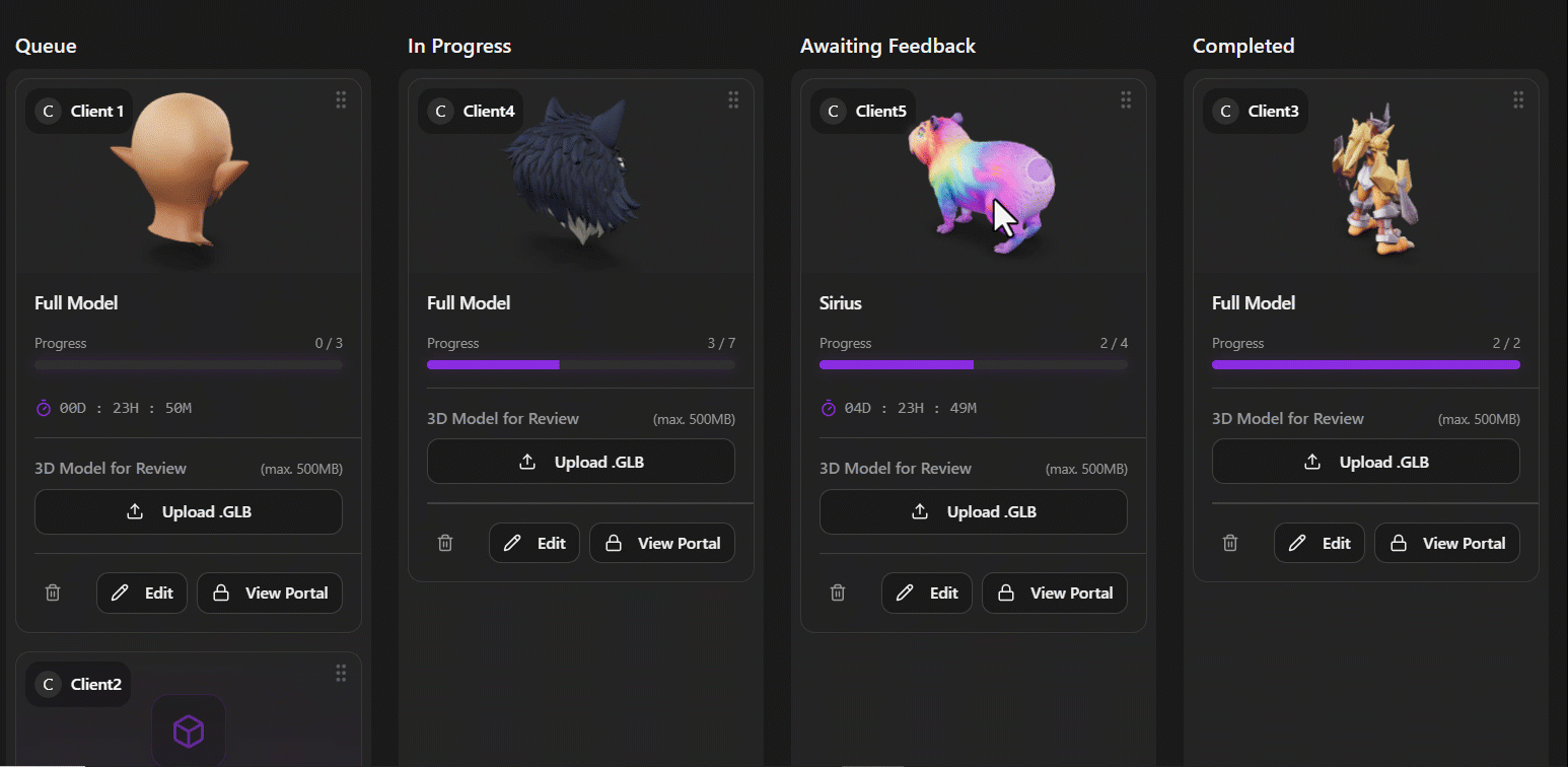 Client Portal Progress